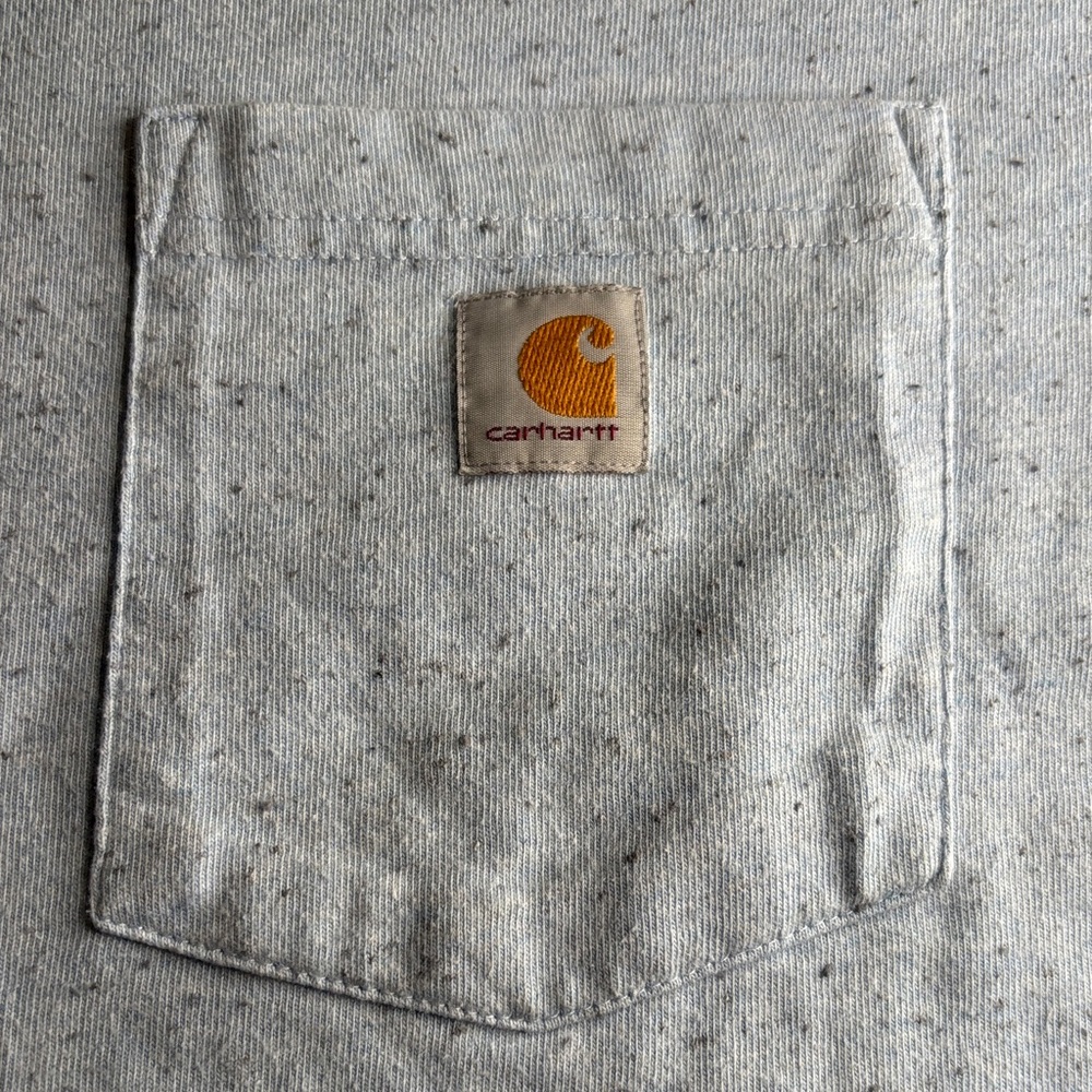 Carhartt Sky Blue Tee with Pocket - Picture 2 of 3